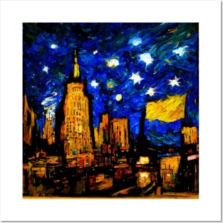 New York City in Van Gogh's style Posters and Art